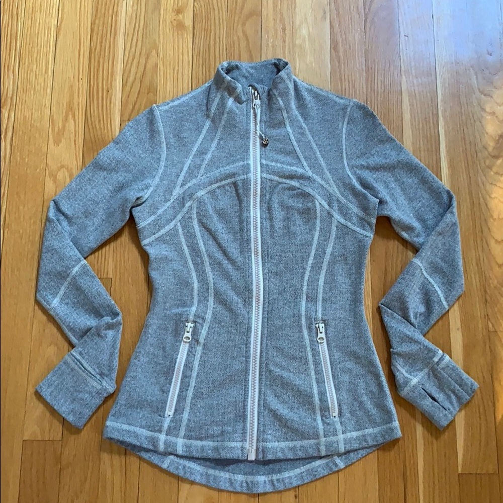 Lululemon Define I Jacket Gray herringbone 6